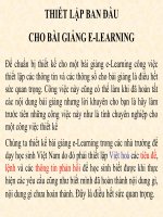 Thiết lập bài giảng tiếng anh cơ bản E learning one