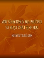 hoạt chất sinh học và hormon địa phương (thầy kiên)