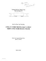 Thực tập tại công ty TNHH thương mại và phát triển công nghệ hoàng thành