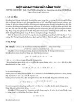 Về một bài toán bất đẳng thức Nguyễn Văn Huyện