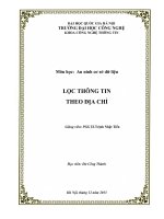 TIỂU LUẬN AN NINH CƠ SỞ DỮ LIỆU LỌC THÔNG TIN THEO ĐỊA CHỈ