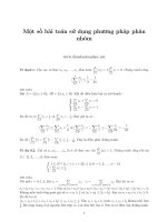 Một số bài toán sử dụng phương pháp phân nhóm