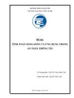 TÍNH TOÁN SONG SONG VÀ ỨNG DỤNG TRONG AN TOÀN THÔNG TIN