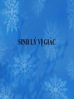 sinh lý vị giác (thầy kiên)