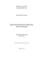 Những tìm tòi nghệ thuật trong tiểu thuyết thái bá lợi