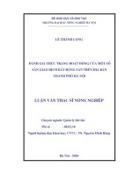 đánh giá thực trạng hoạt động của một số sàn giao dịch bất động sản trên địa bàn thành phố hà nội