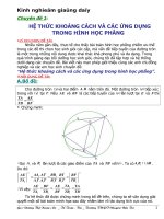 Chuyên đề về khoảng cách và tiếp tuyến trong giải toán hình học