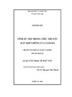 Tính sử thi trong tiểu thuyết đất miền đông của nam hà