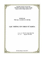 TIỂU LUẬN An ninh cơ sở dữ liệu LỌC THÔNG TIN THEO TỪ KHÓA