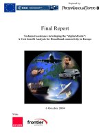 technical assistance in bridging the “digital divide” - a cost benefit analysis for broadband connectivity in europe - pwc_final_report