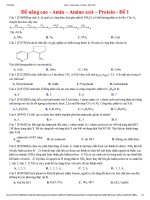 amin – amino axit – protein - đề 1