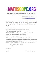 Ứng dụng tâm tỉ cự giải bài toán cực trị hình học