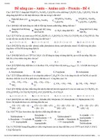 amin – amino axit – protein - đề 4