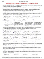 amin – amino axit – protein - đề 5