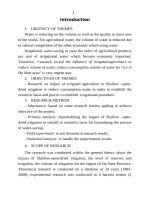 tóm tắt luận án tiến sĩ tiếng anh nghiên cứu ảnh hưởng của tưới nông lộ phơi đến việc giảm mức tưới, giảm lượng nước tiêu cho lúa khu vực hà nam