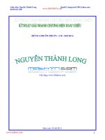 chuyên đề giải các dạng toán về dòng điện xoay chiều trong thi đại học