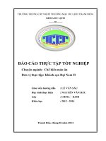 BÁO CÁO THỰC TẬP TỐT NGHIỆP NGHIỆP VỤ BẾP CHẾ BIẾN MÓN ĂN BÀI 1 NGHIỆP vụ bếp KHÁCH sạn đại NAM II