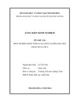 MỘT số BIỆN PHÁP NÂNG CAO CHẤT LƯỢNG đại TRÀ PHÂN số ở lớp 4