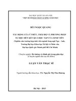 tác động của ý thức, thái độ và phương pháp tự học đến kết quả học tập của sinh viên