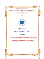 Chiến lược và quản trị chiến lược trong hoạt động kinh doanh ngân hàng