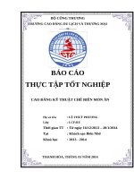 bài 2 BÁO CÁO THỰC TẬP TỐT NGHIỆP NGHIỆP VỤ BẾP CHẾ BIẾN MÓN ĂN bộ phận buồng cao ĐẲNG KHÁCH sạn BIỂN NHỚ