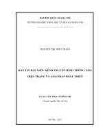 Bản tin đầu giờ kênh truyền hình Thông Tấn hiện trạng và giải pháp phát triển
