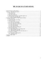 đề án quản lý bán hàng