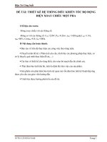 THIẾT kế hệ THỐNG điều KHIỂN tốc độ ĐỘNG điện XOAY CHIỀU một PHA