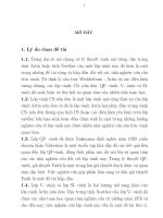 tóm tắt luận án  tiên sĩ  đặc trưng một số lớp vành artin và vành noether