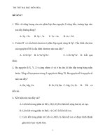 Đề số 17 thi thử đại học môn hóa