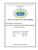 NGHIỆP vụ bếp TRUNG tâm điều DƯỠNG bồi DƯỠNG NGHIỆP vụ đào tạo học VIỆN QUÂN y