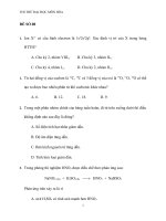 đề số 08 thi thử đại học môn hóa