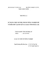 luận án tiến sĩ sử dụng một số phụ phẩm nông nghiệp để vỗ béo bò tại huyện ea kar, tỉnh đắk lắk