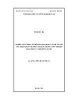 nghiên cứu chống ăn mòn kim loại bằng các hệ ức chế gốc imidazolin hướng ứng dụng trong công nghiệp khai thác và chế biến dầu mỏ