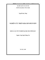 đồ án tốt nghiệp nghiên cứu triển khai hp openview