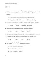 Đề số 05 thi thử đại học môn hóa