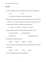 Đề số 09 thi thử đại học môn hóa