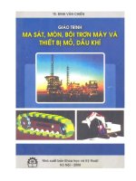 Giáo trình ma sát mòn bôi trơn máy và thiết bị mỏ dầu khí