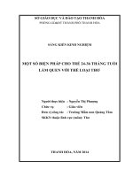 Phương pháp cho trẻ nhà trẻ 18 – 24 tháng NĂM 2014