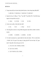 Đề số 10 thi thử đại học môn hóa