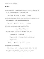 Đề số 16 thi thử đại học môn hóa