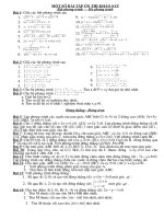 Một số bài tập ôn thi Khảo sát toán lớp 10,11