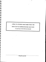 công ty cổ phần thủy điện thác mơ báo cáo tài chính đã được soát xét cho giai đoạn  từ 1 tháng 1 năm 2009 đến 30 tháng 6 năm 2009