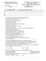 Đề KT trắc nghiệm lớp 10 CB