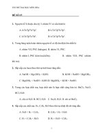 Đề số 15 thi thử đại học môn hóa