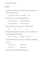 Đề số 04 thi thử đại học môn hóa