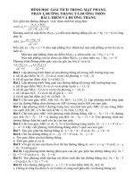 Hình học lớp 10 giải tích trong mặt phẳng