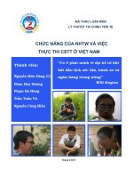 Chức năng của Ngân hàng Trung Ương và việc thực thi chính sách tiền tệ ở Việt Nam