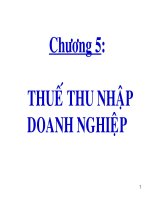 Chương 5: Thuế thu nhập doanh nghiệp