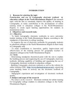 tóm tắt luận án tiếng anh xây dựng và sử dụng giáo trình điện tử “bản đồ học” trong các trường đại học sư phạm miền núi phía bắc